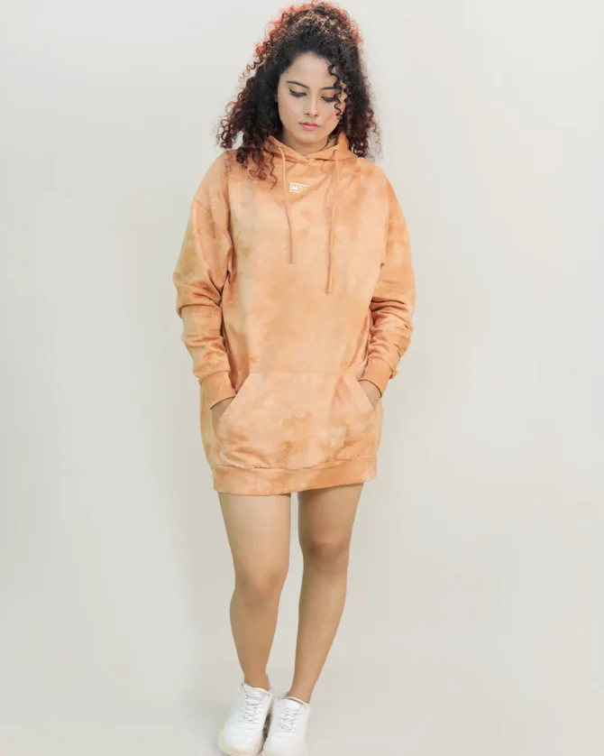 Oversized Tie & Dye Hoodie Dress