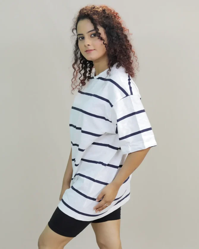 Stripe Oversized T shirt Dress