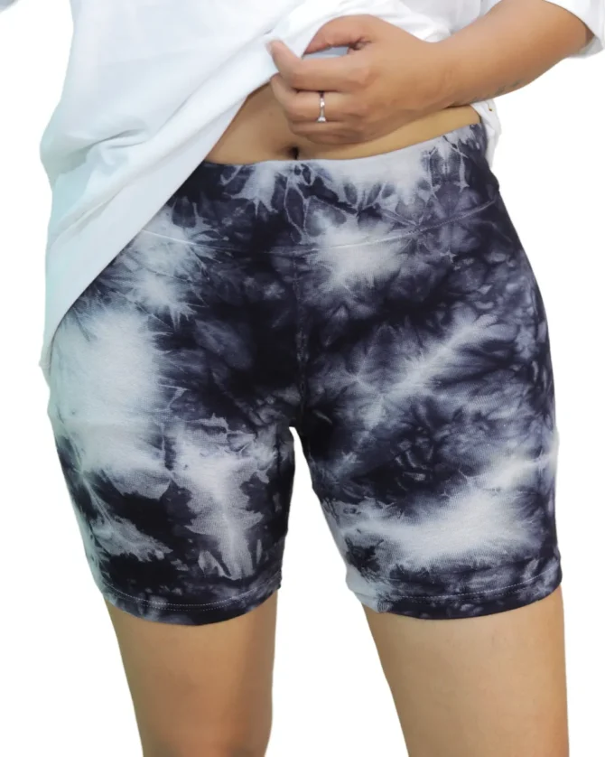 Tie & Dye Cotton Biker Short