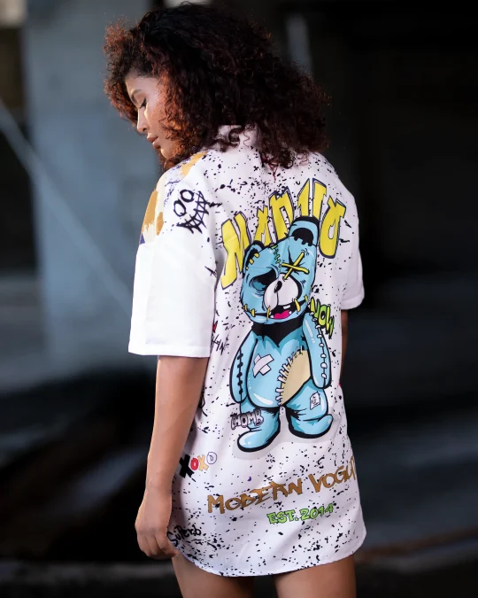 Printed Oversized Shirt Dress