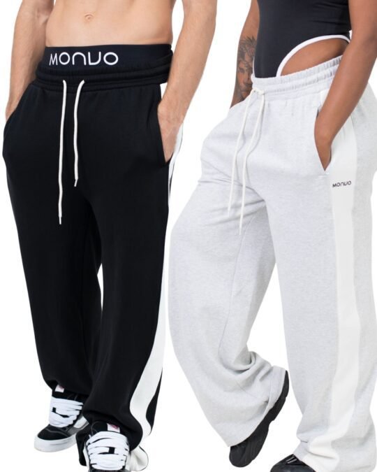 Drawstring Unisex Wide-Leg Sweatpants