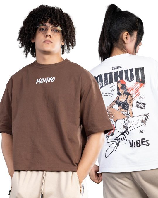 Oversized Crop Cut Tee - 240 GSM Heavy Cotton Boxy Fit