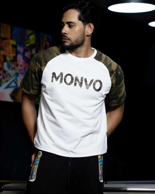 Urban Camo Boxy Fit Cropped Raglan